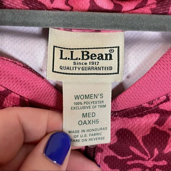 L.L. Bean Hibiscus Print Floral Cycling Jersey - Picture 5 of 5